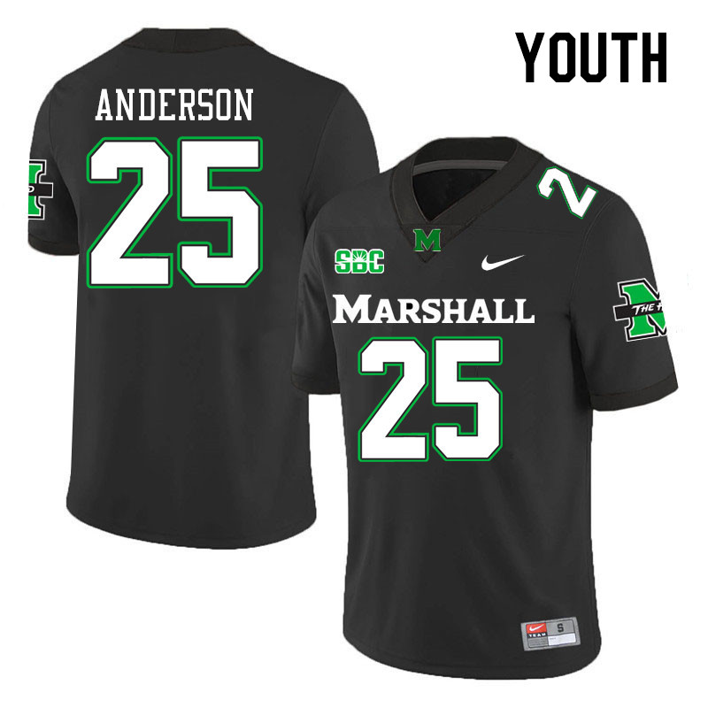 Youth #25 J'Coryan Anderson Marshall Thundering Herd SBC Conference College Football Jerseys Stitche